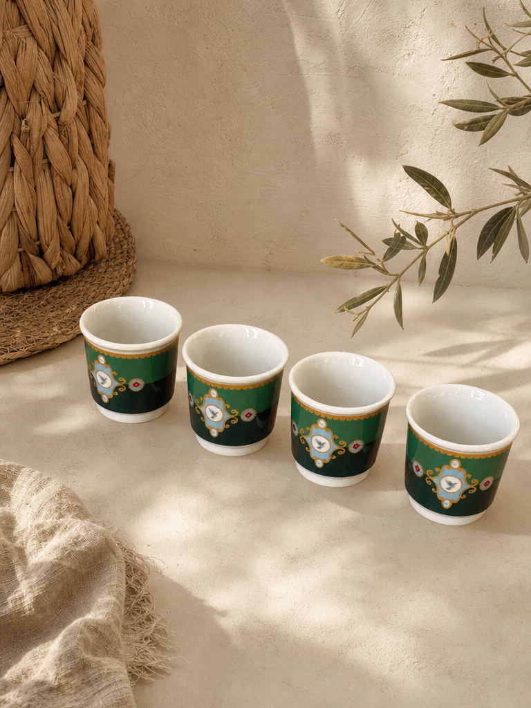 PERVA 4'lü Espresso Fincanı - v2 akdeniz