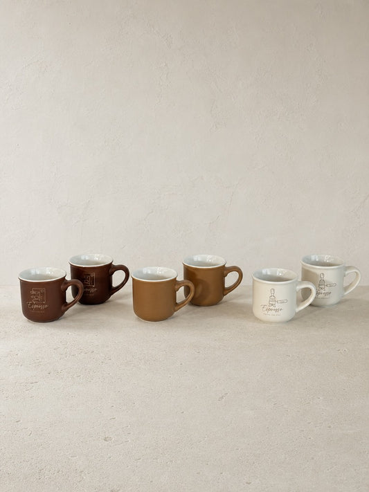 CIRA 6'lı Porselen Espresso Fincan Seti 100 ml