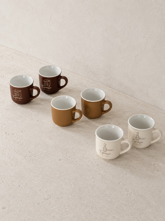 CIRA 6'lı Porselen Espresso Fincan Seti 100 ml