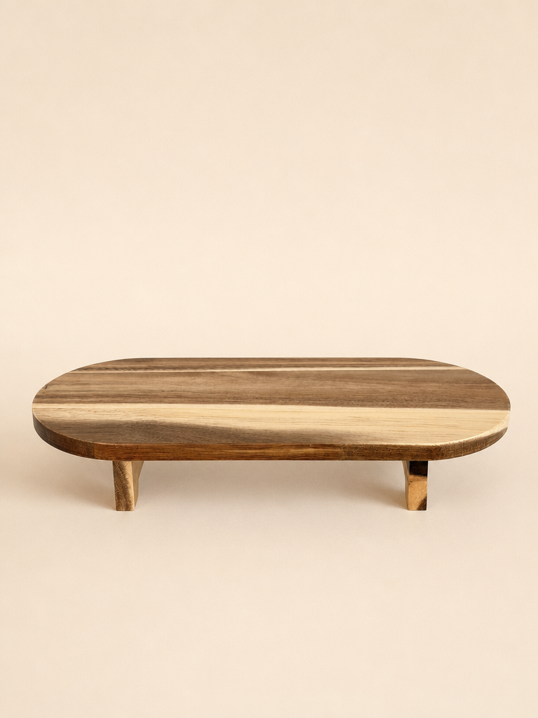 DALIA Akasya Ağacı Ayaklı Oval Sunum Tahtası 40 cm - 1