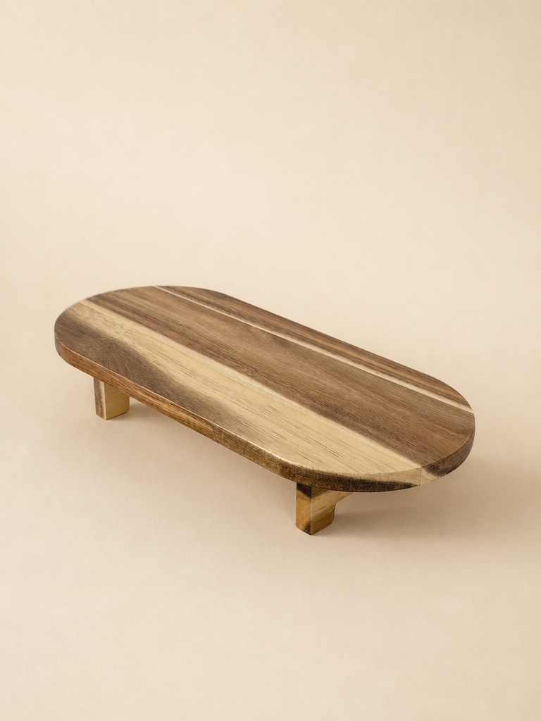 DALIA Akasya Ağacı Ayaklı Oval Sunum Tahtası 40 cm - 2