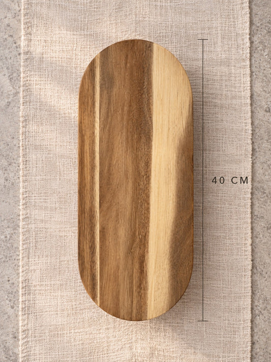 DALIA Akasya Ahşap Ayaklı Oval Sunum Tahtası 40 cm
