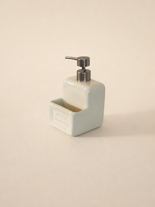LANA Seramik Sıvı Sabunluk Wash Everyday Yazılı Krem - 3