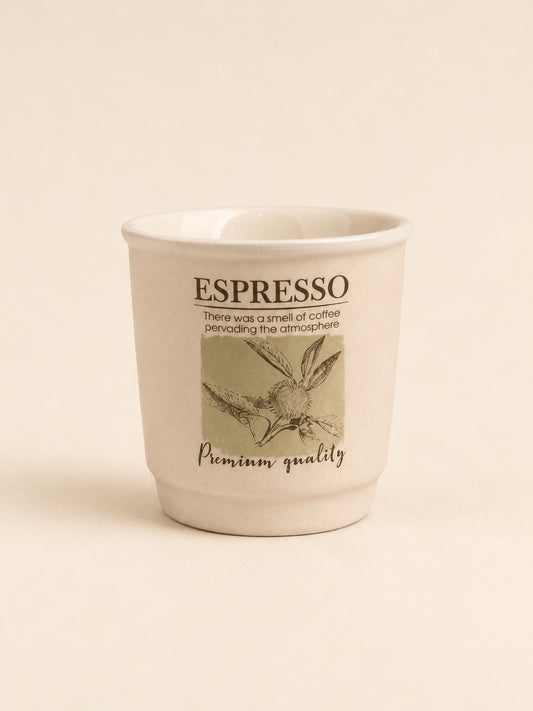 LIVIA 4'lü Espresso Fincan Seti Botanik Desenli Premium