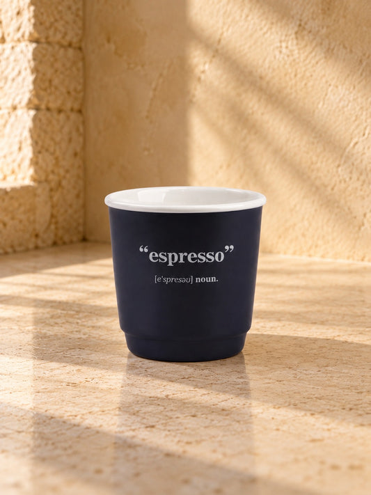 LIVIA 4'lü Espresso Fincan Seti Renkli Espresso Yazılı