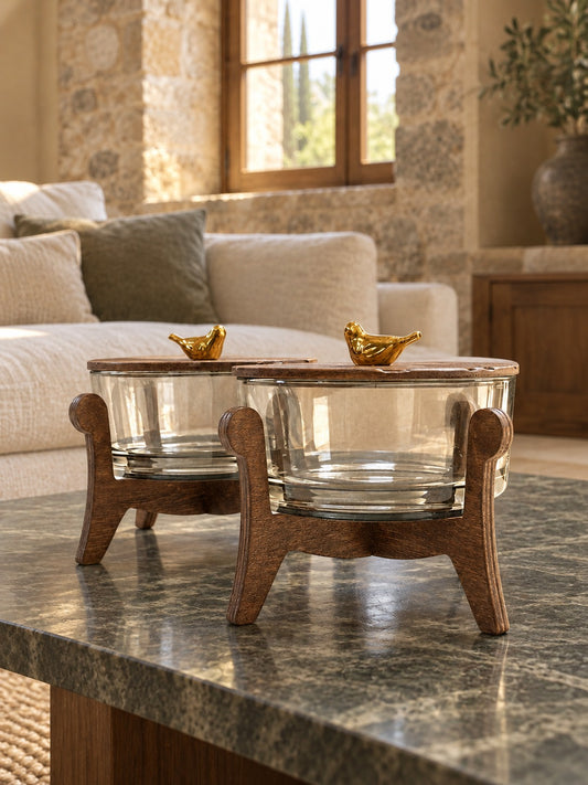 MABE Gold Kuş Detaylı İkili Sunumluk Seti