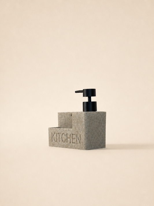 MARA Taş Efektli Sıvı Sabunluk Süngerlikli Kitchen Yazılı - 3