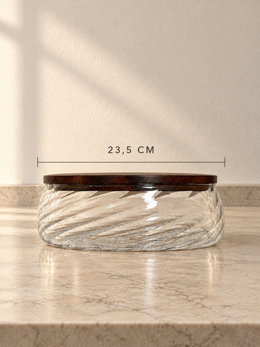 MELA Akasya Kapaklı Saklama Kabı 19x7cm-23.5x7cm