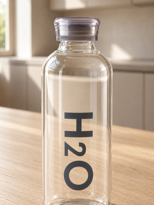MILA H2O Borosilikat Cam Matara 1 Litre Gri