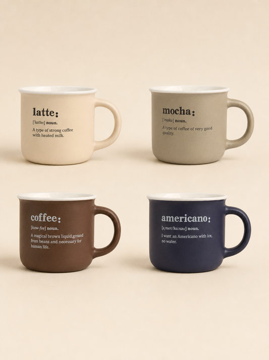 NOVA 4 lü Kupa Bardak Seti Latte Mocha Coffee Americano