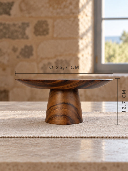 RITA Akasya Ahşap Ayaklı Pasta Standı 25.7 cm