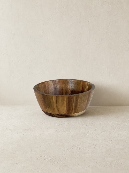 LARA Akasya Ahşap Salata Kasesi 20 cm - yp4