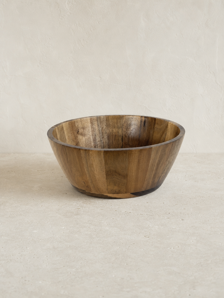 LARA Akasya Ahşap Salata Kasesi 30 cm - yp4