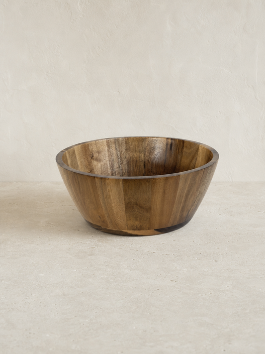 LARA Akasya Ahşap Salata Kasesi 30 cm - yp4